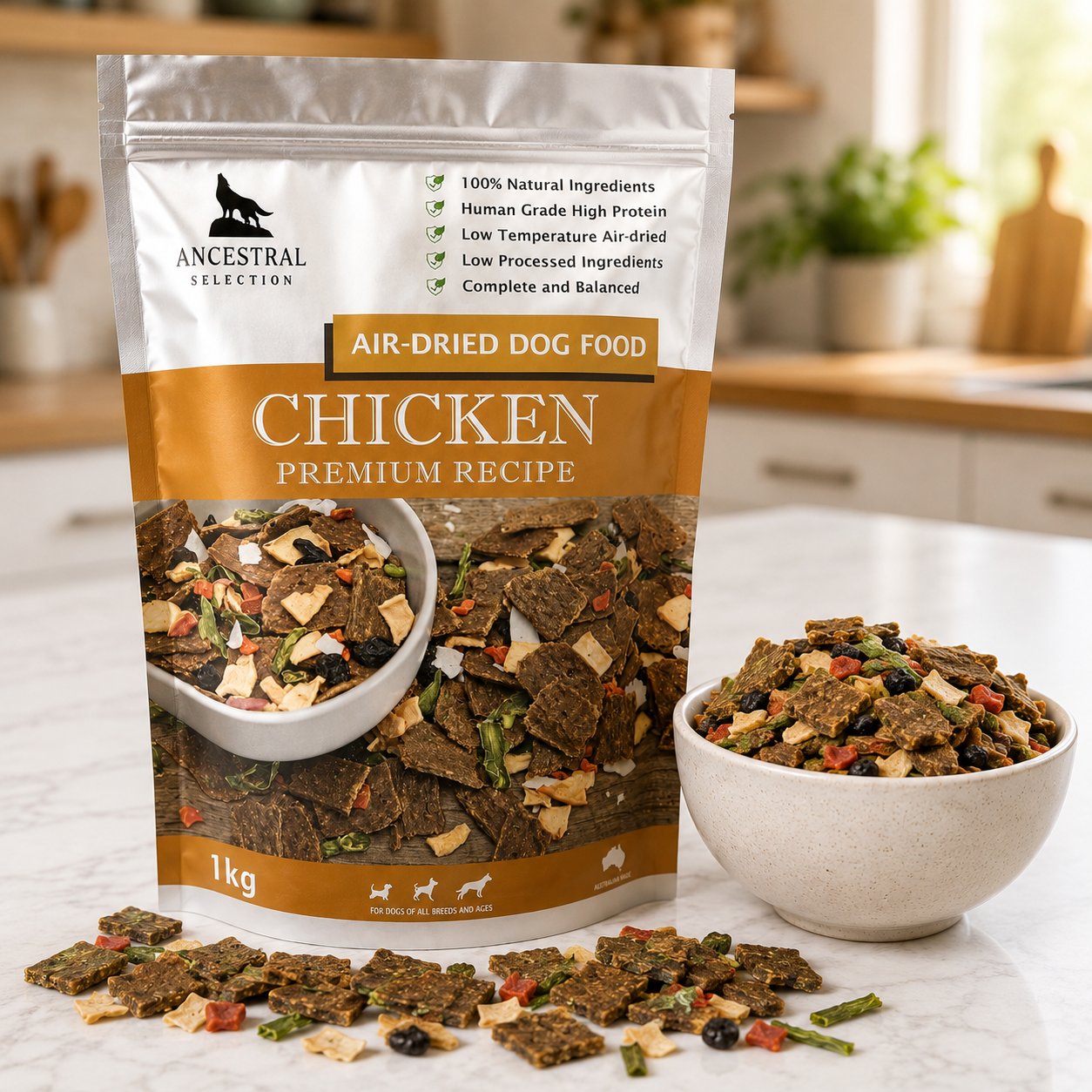 Chicken Ancestral Premium Recipe air-dried dog food 1kg